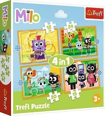 Puzzle 4w1 Poznaj Milo i Przyjaciół TREFL 34654 TR