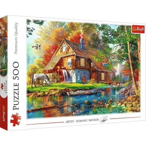 Puzzle 500 elementów Chatka nad rzeką TREFL 37484 TR