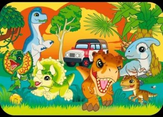 Puzzle drewniane 24el Poznaj Dinozaury JW TREFL 20276 TR