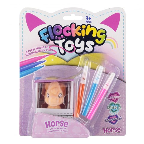 Zestaw kreatywny do zdobienia Jednorożec flokowany mix MEGA CREATIVE 572600