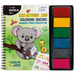 ZEST KREAT KOLOROWE ODCISKI ZOO FARBY KIDEA FOL