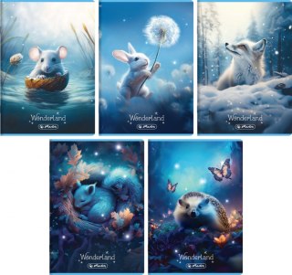 Zeszyt HERLITZ Wonderland A5 32K linia podwójna kolorowa