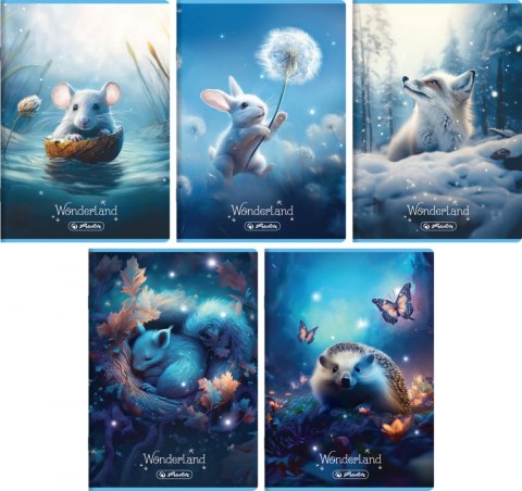 Zeszyt HERLITZ Wonderland A5 32K linia podwójna kolorowa