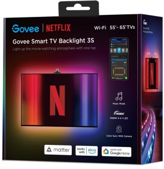 Govee H6098 Envisual TV Backlight Netflix Co-branding Version Taśma LED podświetlenie dla TV 55-65 cali, RGBIC, Wi-Fi+Bluetooth