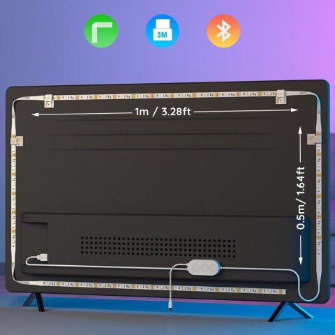 Govee H6179 TV backlight Taśma LED dla TV 46-60 cali, Bluetooth, RGB