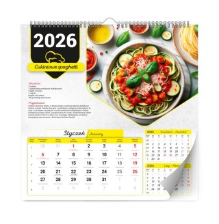 Kalendarz planszowy 33x33 cm Kulinarny KALPOL BIS 474865 KAL