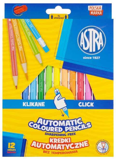 Kredki ołówkowe automatyczne 12 kolorów ASTRA 312025005