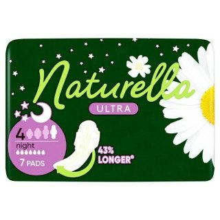 NATURELLA Ultra Podpaski Night Plus ze skrzydełkami 1 op.-7 sztuk
