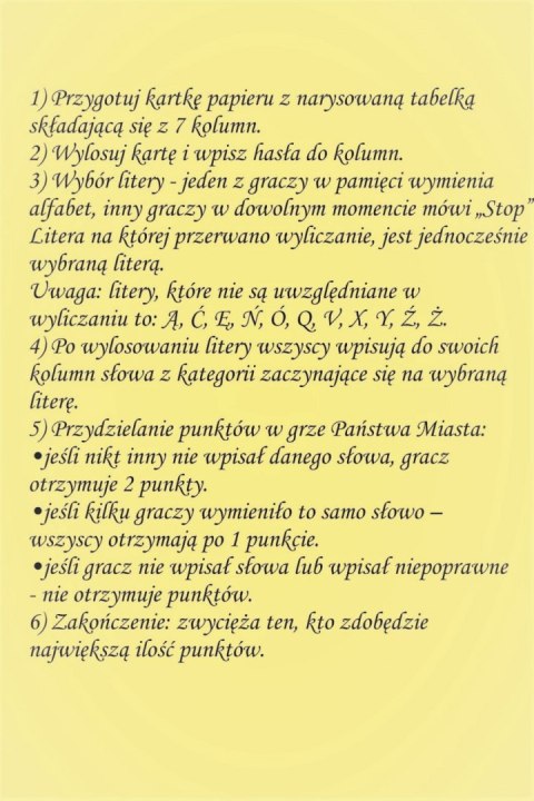 Państwa i Miasta Gra ABINO