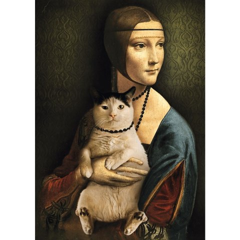 Puzzle 1000 elementów Dama z Kotem TREFL 10663