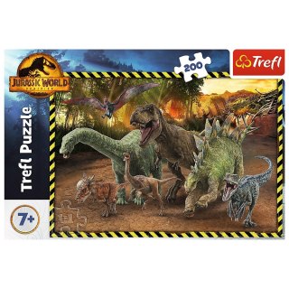 Puzzle 200 elementów Dinozaury z parku Jurajskiego TREFL 13287 TREF