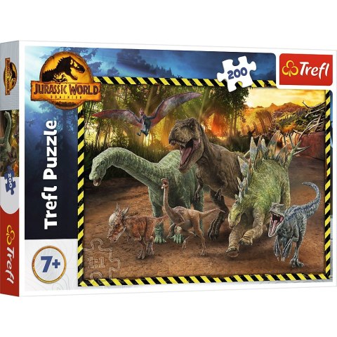 Puzzle 200 elementów Dinozaury z parku Jurajskiego TREFL 13287 TREF