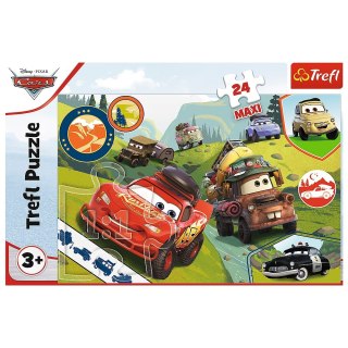 Puzzle 24 elementy Maxi Wesołe Auta TREFL 14352 TREF