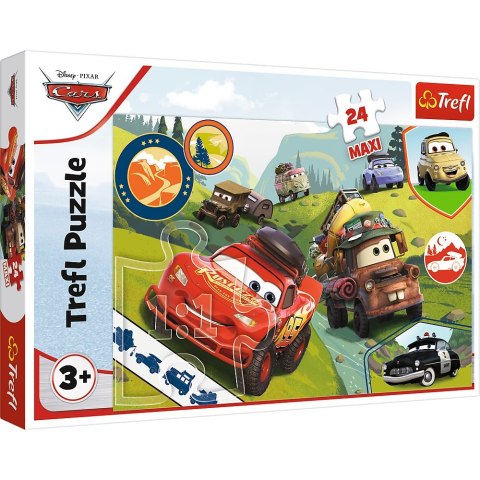 Puzzle 24 elementy Maxi Wesołe Auta TREFL 14352 TREF