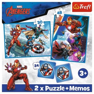 Puzzle 2w1 Memos Bohaterowie w akcji Avengers TREFL 93333 TR