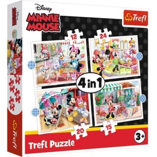 Puzzle 4w1 Minnie z przyjaciółmi TREFL 34355