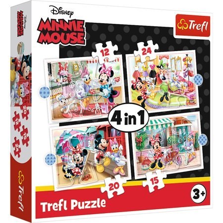 Puzzle 4w1 Minnie z przyjaciółmi TREFL 34355