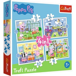 Puzzle 4w1 Wspomnienia Peppa TREFL 34359
