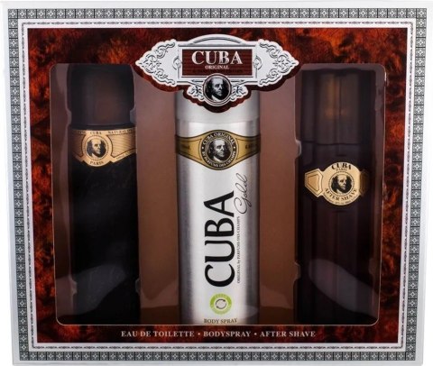 CUBA Gold Zestaw dla mężczyzn Woda toaletowa Cuba Gold Original 100 ml + Woda po goleniu Cuba Gold Original 100 ml + Dezodorant