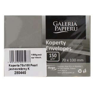 Koperta 70x100 NK srebrna perła OP10SZT GAL PAP ARGO 280440 GAL