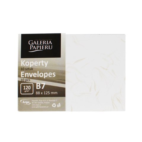 Koperta B7 NK biała wiatr OP10SZT GAL PAP ARGO 280528 GAL