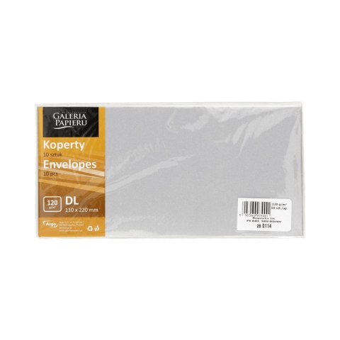 Koperta DL HK srebrna perła GALERIA PAPIERU 280114