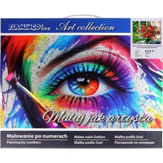 Malowanie po numerach Bukiet czerwonych maków 40x50 cm FLAMINGO LINE