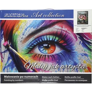 Malowanie po numerach Bukiet na krześle 40x50 cm FLAMINGO LINE