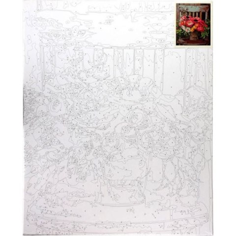 Malowanie po numerach Bukiet na krześle 40x50 cm FLAMINGO LINE