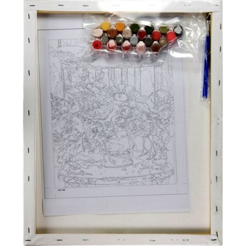 Malowanie po numerach Bukiet na krześle 40x50 cm FLAMINGO LINE