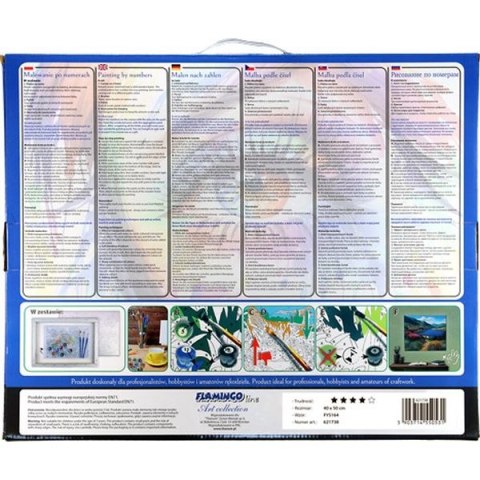 Malowanie po numerach Bukiet na krześle 40x50 cm FLAMINGO LINE