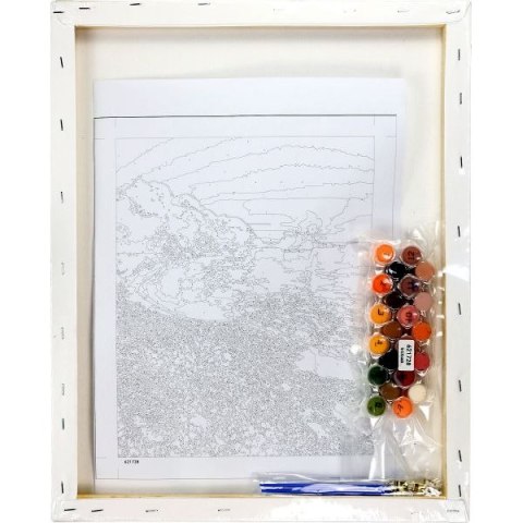 Malowanie po numerach Zachód słońca nad morzem z klifami 40x50 cm FLAMINGO LINE