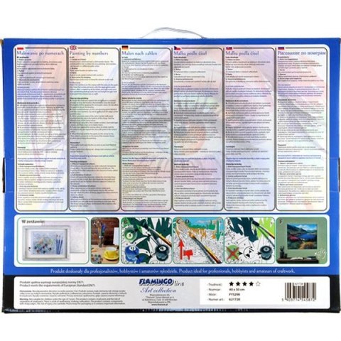 Malowanie po numerach Zachód słońca nad morzem z klifami 40x50 cm FLAMINGO LINE