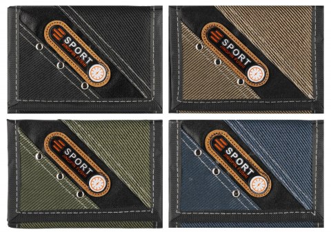 Portfel 1 zamek z rzepą Sport mix A 12 D42688