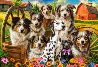Puzzle 1000 el. Happy Dogs In The Countryside CASTORLAND C-105410