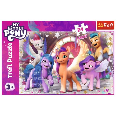 Puzzle 24 elementy Maxi My Little Pony Wesoły Dzień Kucyków TREFL 14355 TREF