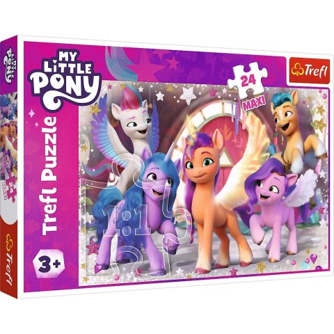 Puzzle 24 elementy Maxi My Little Pony Wesoły Dzień Kucyków TREFL 14355 TREF
