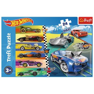 Puzzle 24 elementy Maxi Szybkie Hot Wheels TREFL 14362 TREF