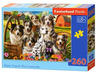 Puzzle 260 el. Happy Dogs In The Countryside CASTORLAND B-27699
