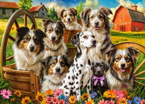 Puzzle 260 el. Happy Dogs In The Countryside CASTORLAND B-27699