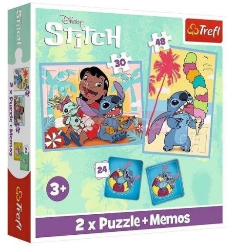Puzzle 2w1 Memos Wesoły dzień Lilo&Stitch TREFL 93585 TR