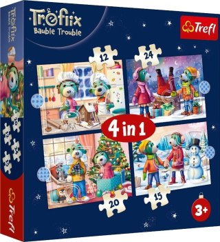 Puzzle 4w1 U Treflików pada śnieg TREFL 34657 TR