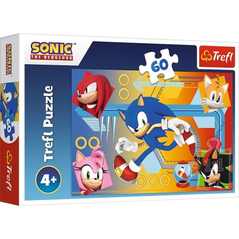Puzzle 60 elementów Sonic w akcji TREFL 17387 TR
