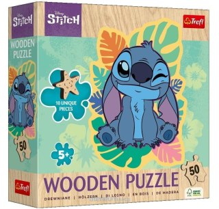 Puzzle drewniane 50 elementów Wesoły Stich TREFL 20281 TR