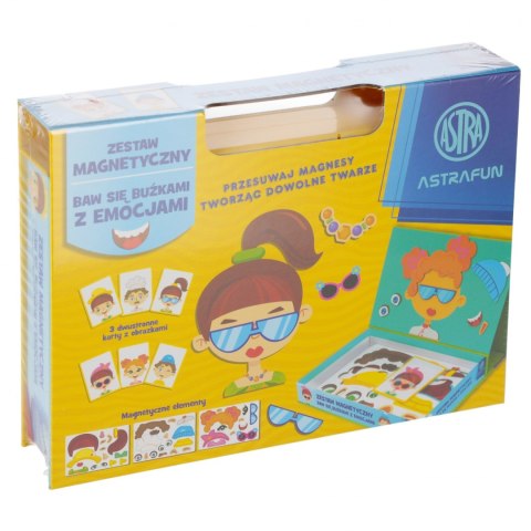 Układanka magnetyczna Buźki z emocjami 45 elementów walizka ASTRA 338025902