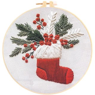 Zestaw do haftowania Świąteczna skarpeta TITANUM CRAFT-FUN SERIES