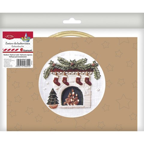 Zestaw do haftowania Świąteczny kominek TITANUM CRAFT-FUN SERIES