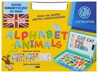 Zestaw edukacyjny magnetyczny do nauki J. Angielskiego 76 elementów walizka ASTRA 338025901