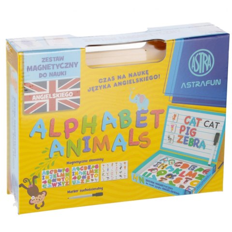 Zestaw edukacyjny magnetyczny do nauki J. Angielskiego 76 elementów walizka ASTRA 338025901