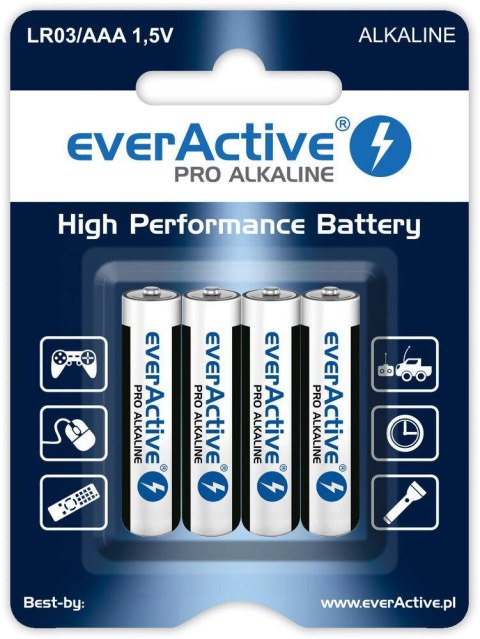 Bateria LR03 (AAA) everActive Pro Alcaline (blister 4 szt.)